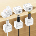 Magnetic Cable Clips Cord Holder 6 Pack - One-Hand Cable Management