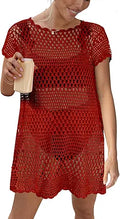 Crochet Swim Coverup Beach Dress - Lightweight Summer Beachwear