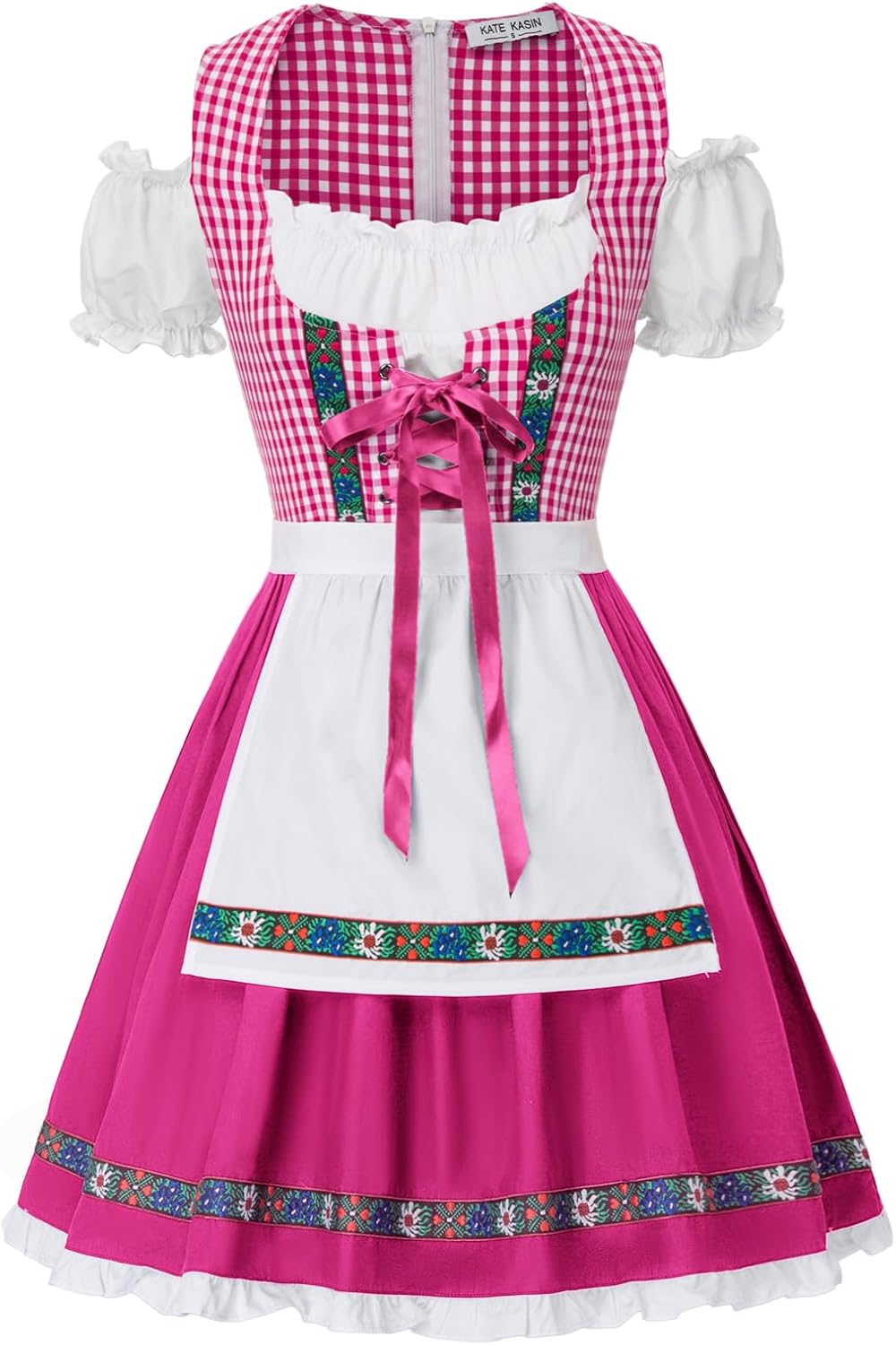 Kate Kasin Women's Dirndl Dress for Oktoberfest and Halloween Fun