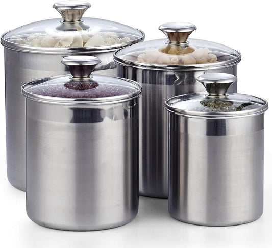Cooks Standard Stainless Steel Food Jar Storage Canister Set