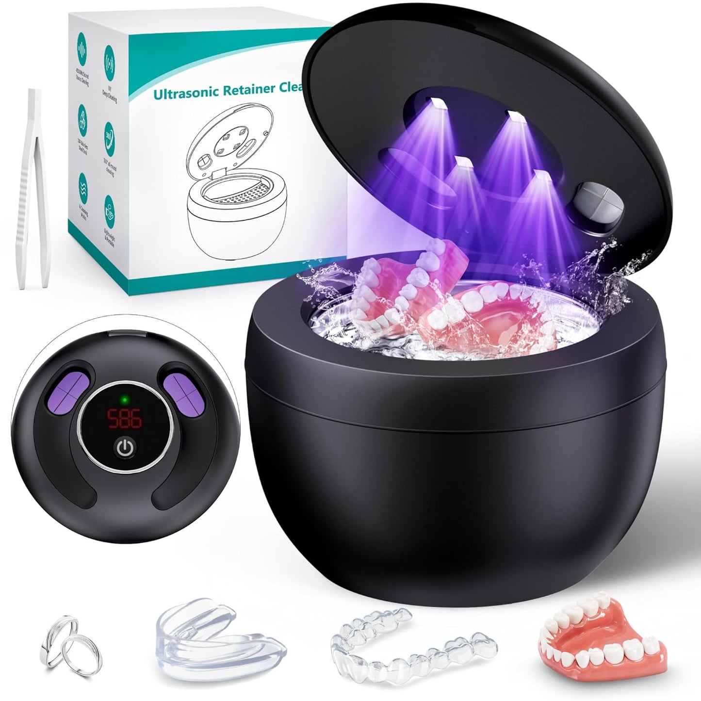 Upgraded Ultrasonic Retainer Cleaner Machine for Dental Care