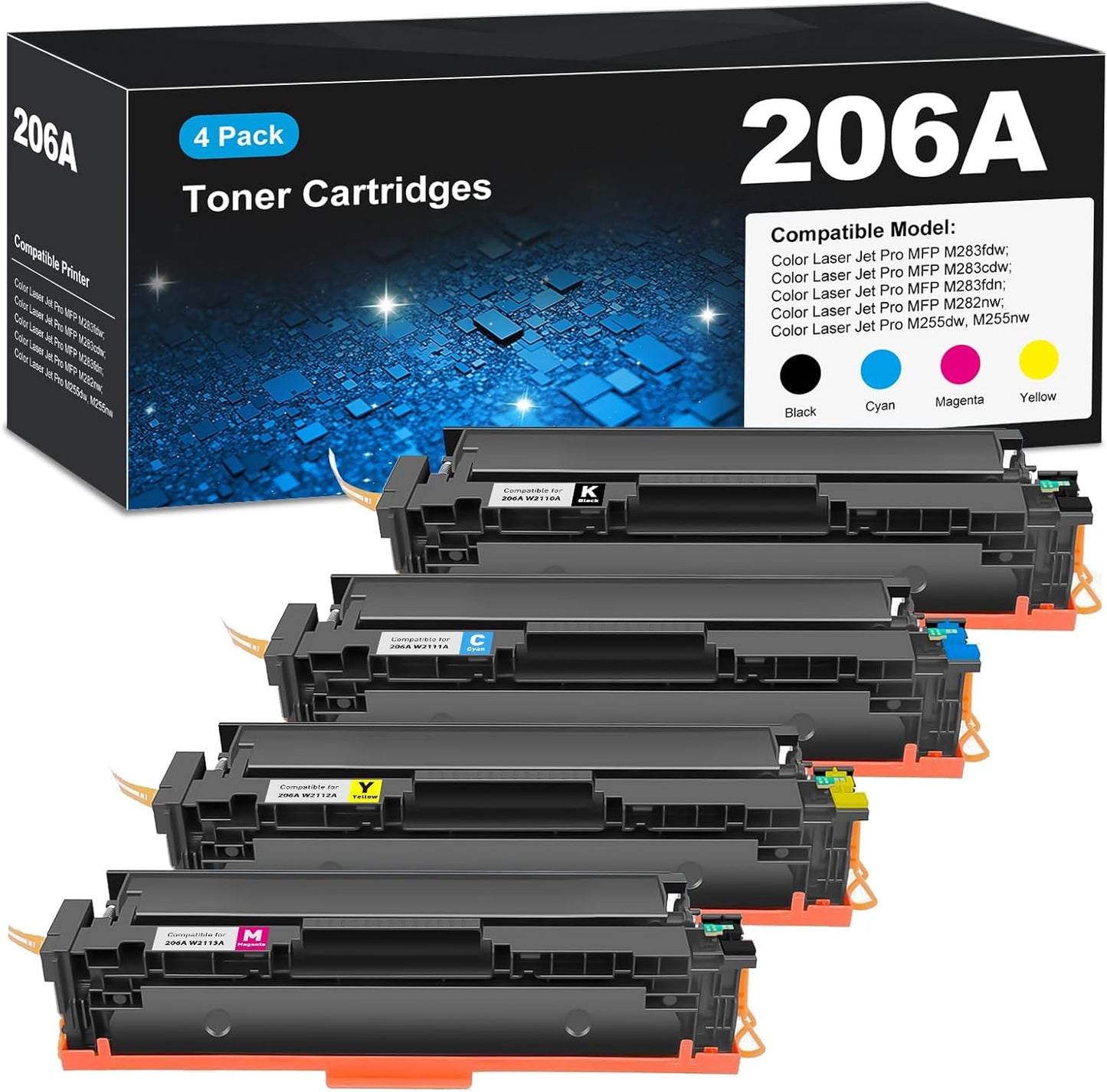 206A Toner Cartridges Set for HP Color Laserjet Pro MFP Series