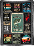 Fishing Gifts for Men Blanket - Soft Anti-Pilling Flannel Throw