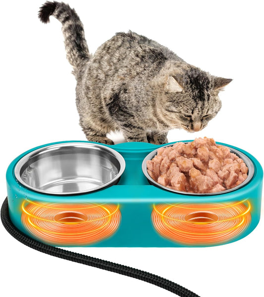 Lonepetu Outdoor Heated Cat Bowl - Ensure Warmth!