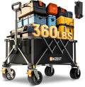 Collapsible Wagon Cart Foldable 360LBS Capacity - Beach & Grocery