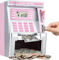 Pink ATM Piggy Bank for Kids - Electronic Debit Card Savings