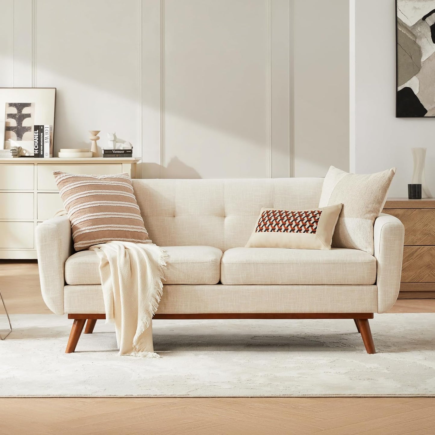 Kingfun 65.2in Loveseat Sofa for Modern Living Room Decor