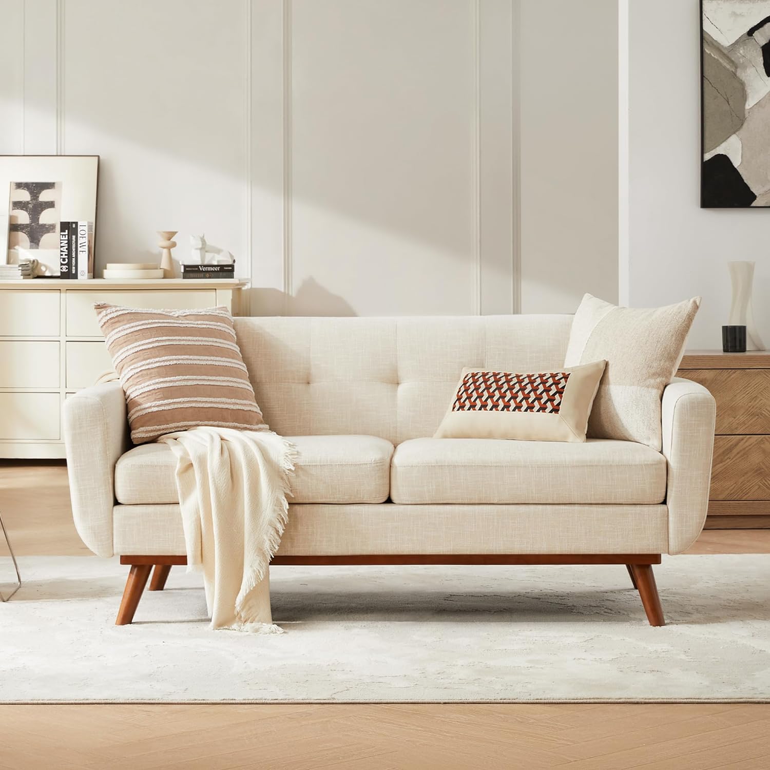 Kingfun 65.2in Loveseat Sofa for Modern Living Room Decor