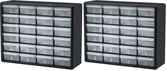 24-Drawer Plastic Storage Cabinet for Garage and Home Organization