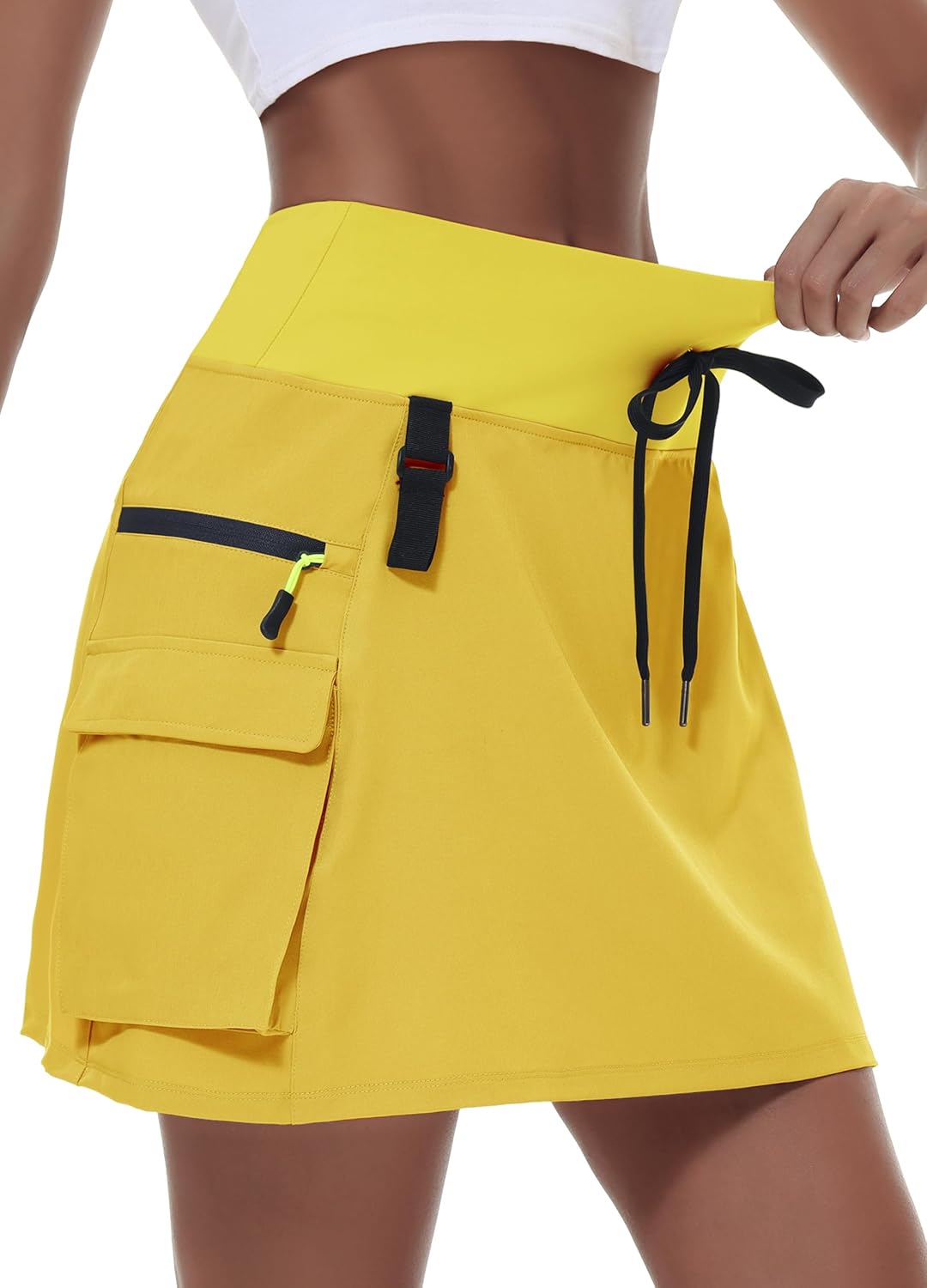 Women's Hiking Cargo Skort with Zipper Pockets for Active Wear