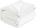 Bedsure GentleSoft Fleece Blanket California King White - Lightweight