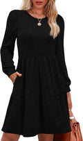 Womens Long Sleeve Fall Dress with Pockets - Cozy Everyday Style