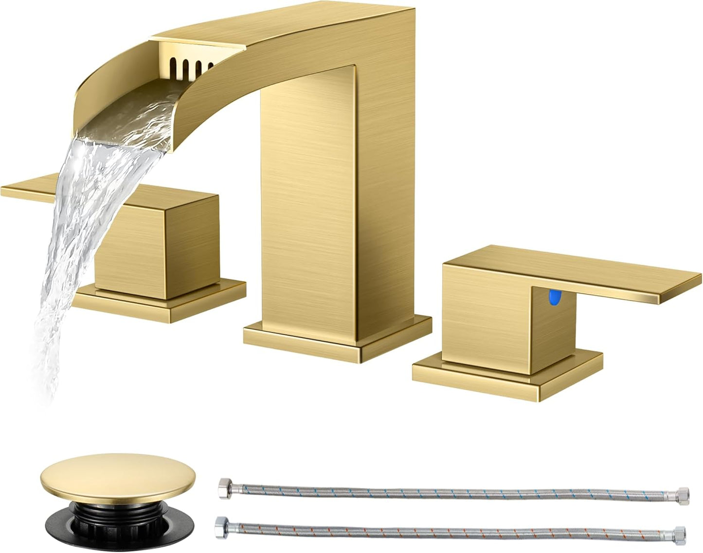 Cobbe Waterfall Bathroom Faucet with Elegant Brushed Gold Finish
