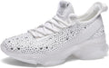 Women's Rhinestone Mesh Slip On Sparkle Sneakers - Breathable Comfort