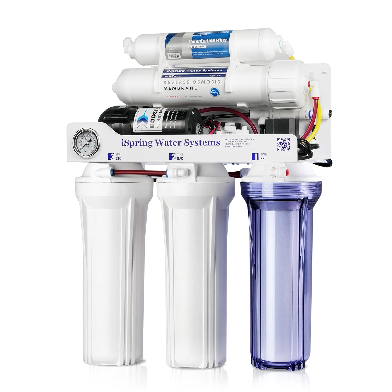 iSpring RCC1DP Tankless RO/DI System for Pure Water Quality