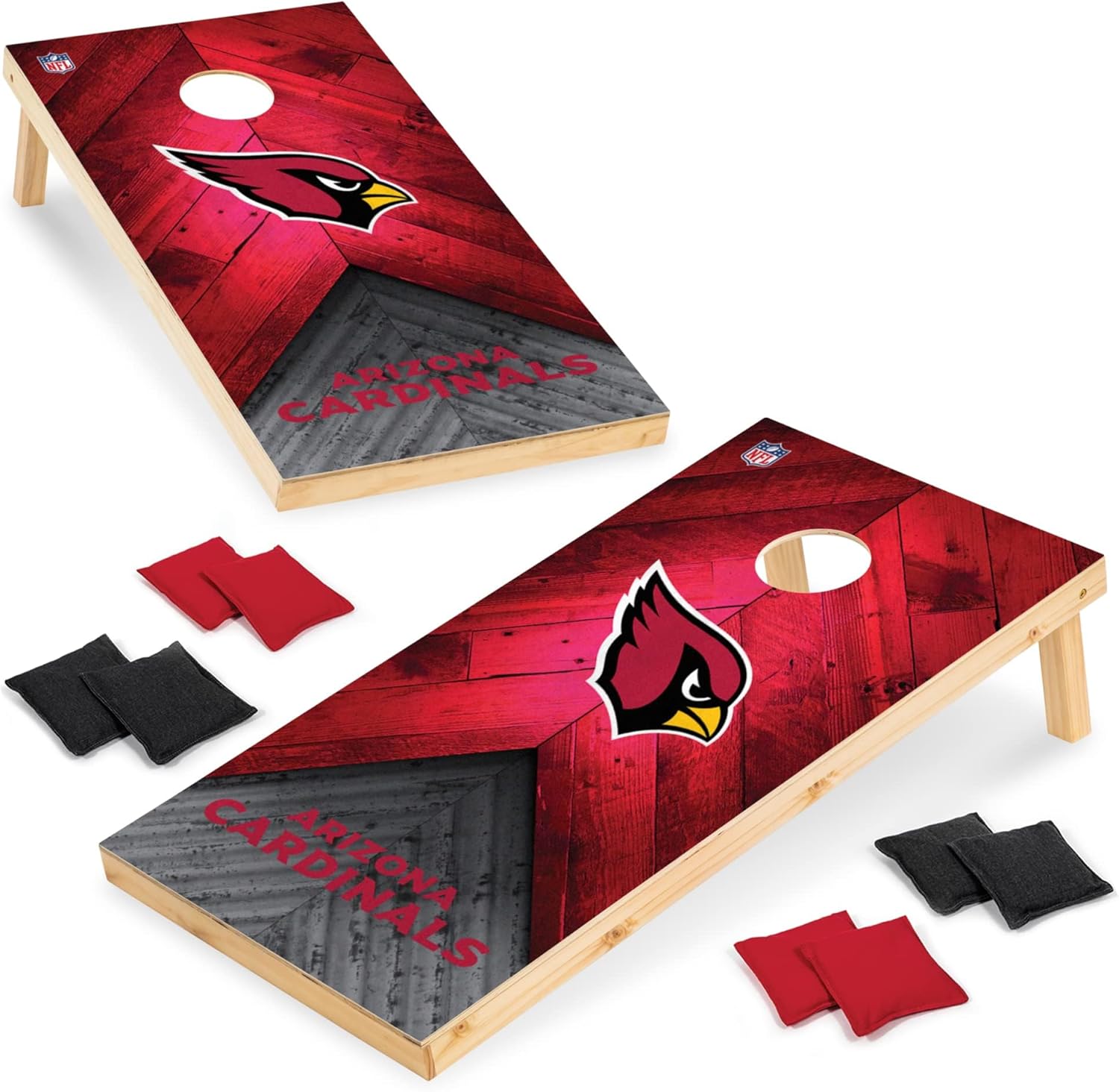 NFL Cornhole Set 2ft x 4ft Solid Wood with Team Graphics