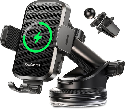 15W Fast Wireless Car Charger & Phone Holder