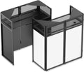 Foldable DJ Booth with Two Top Trays - Tool-Free Setup for Events