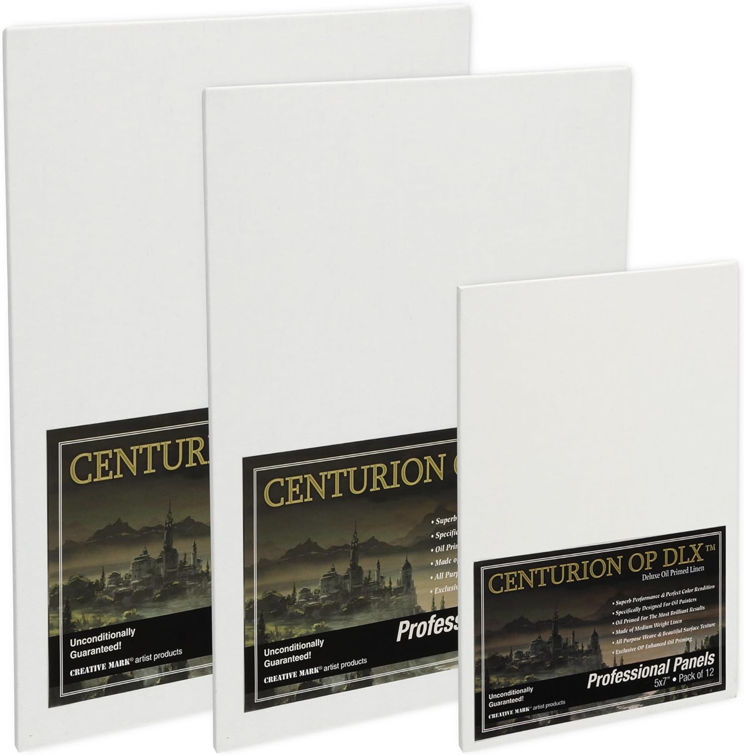 Centurion Deluxe Professional Oil Primed Linen Canvas Panels Set