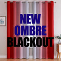 G2000 Red to Greyish White Ombre Blackout Curtains 95 in - 2 Panels
