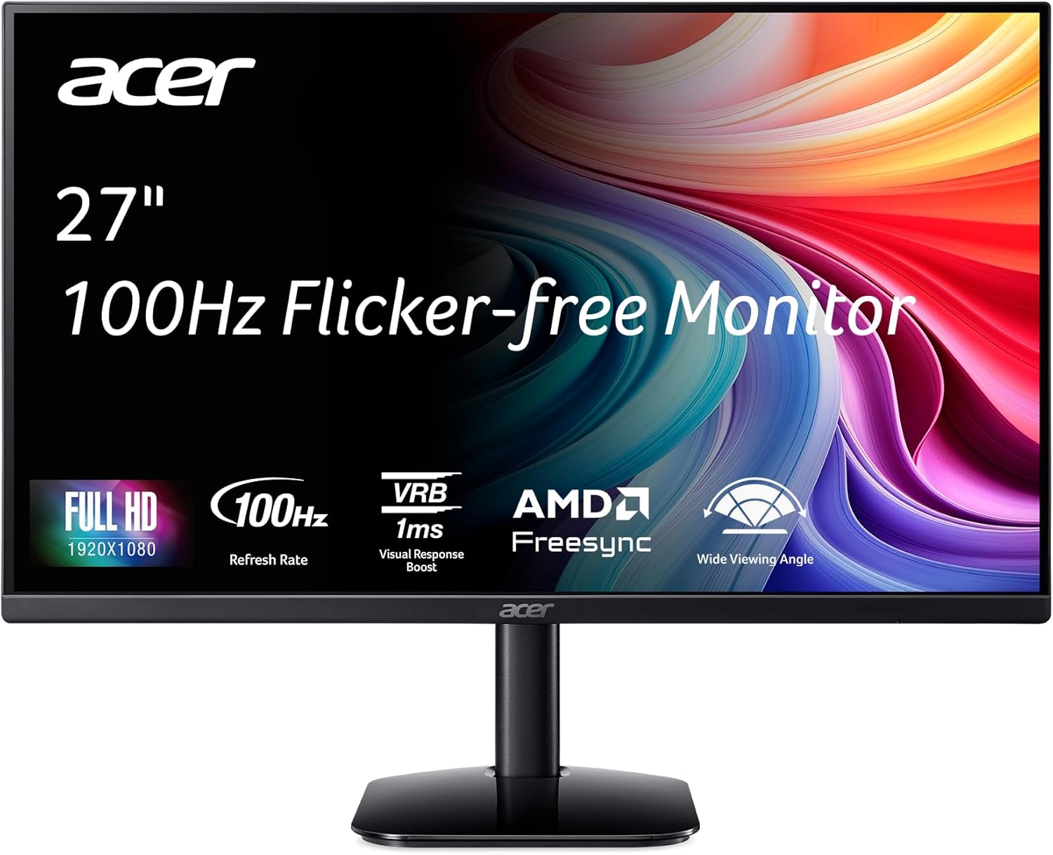 Acer 27 Full HD Gaming Monitor - AMD FreeSync, 100Hz Refresh
