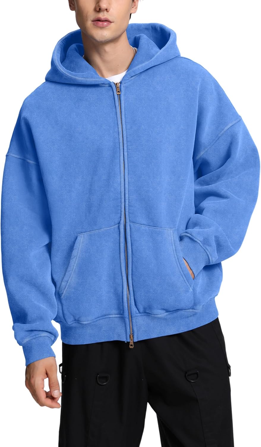 Oversized Acid Wash Hoodie for Unisex Comfort and Style