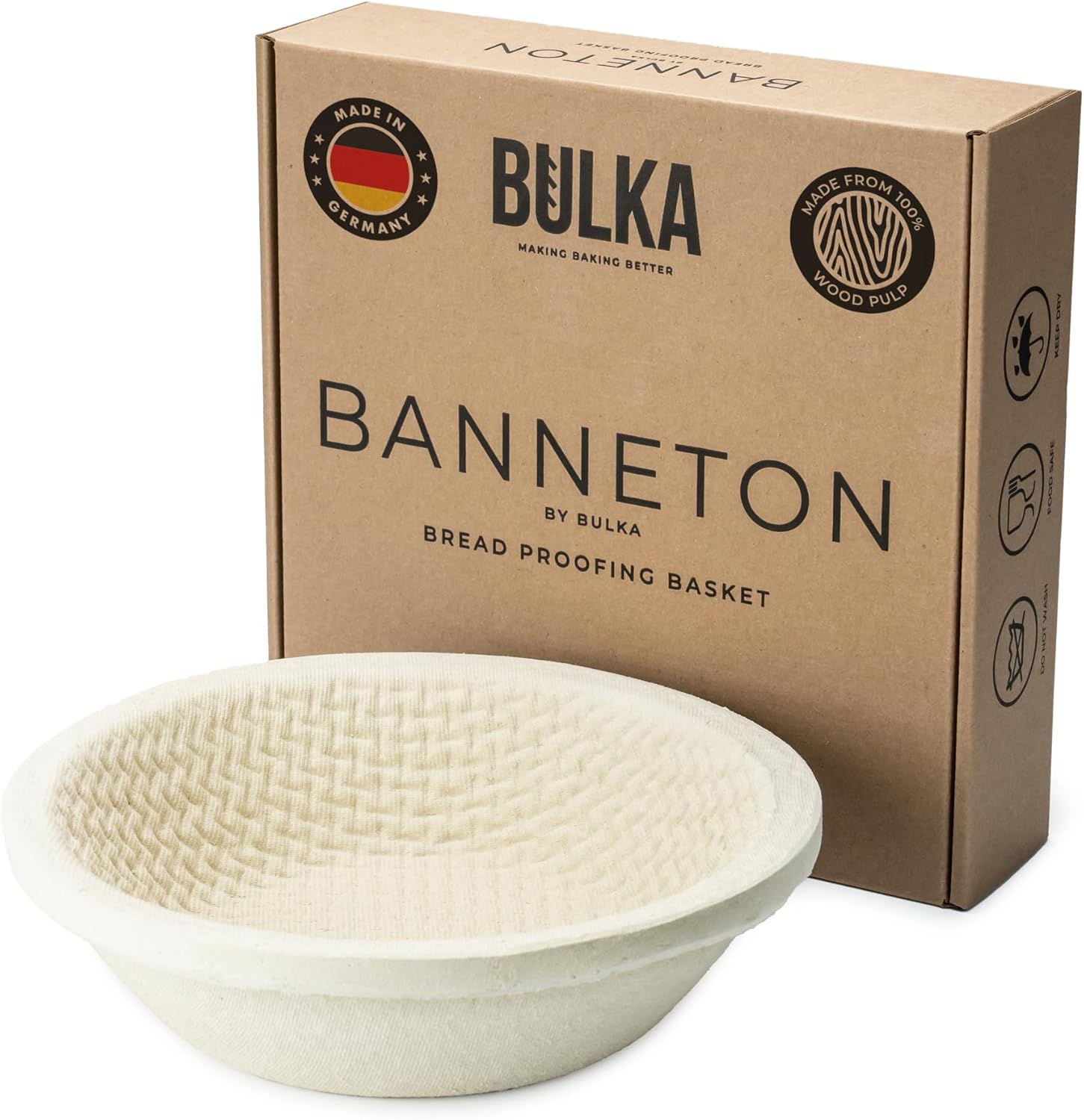 Bulka Large Round 9in Sourdough Proofing Basket for Baking