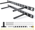 2pcs Floating Shelf Bracket Heavy Duty Hidden Black Metal - Sturdy