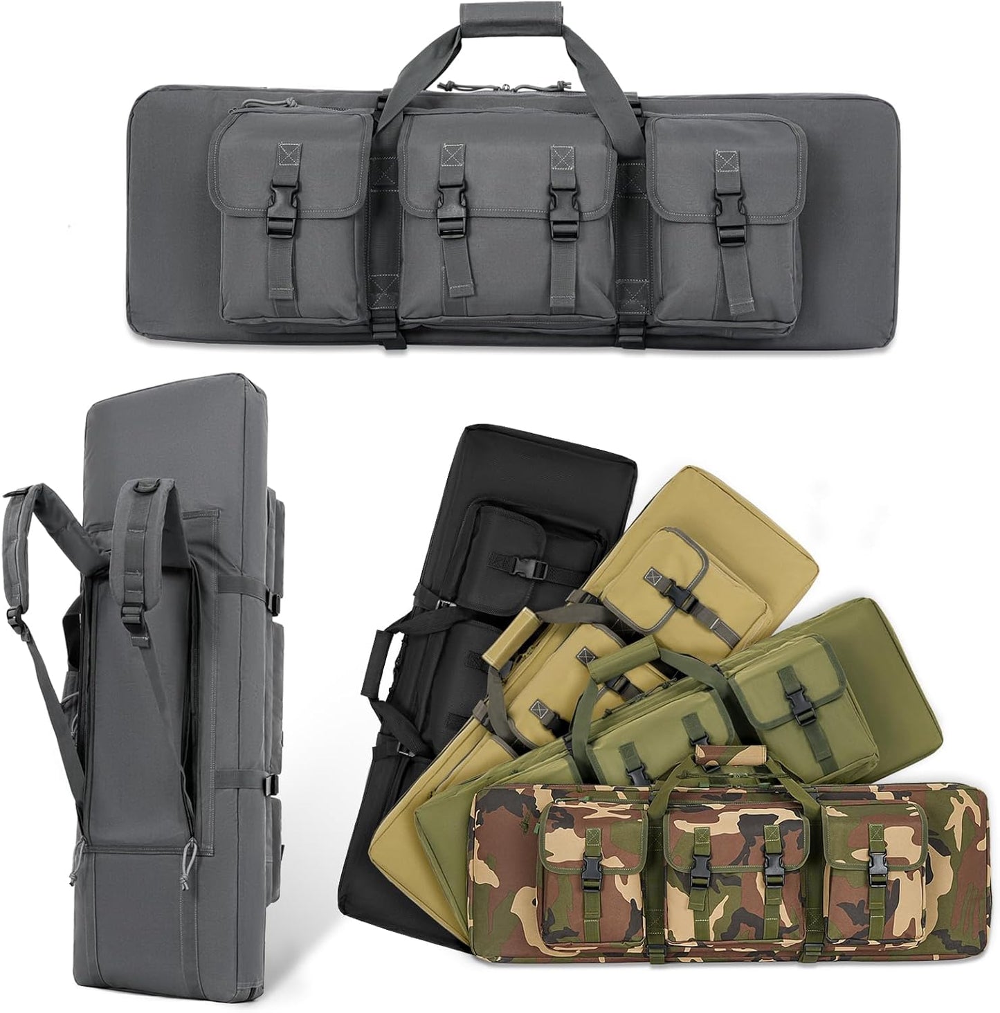 DULCE DOM Double Rifle Case Soft Bag for Firearm Storage