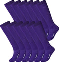 Haysandy 12 Pairs Youth Socks Bulk Soccer Softball Baseball Socks