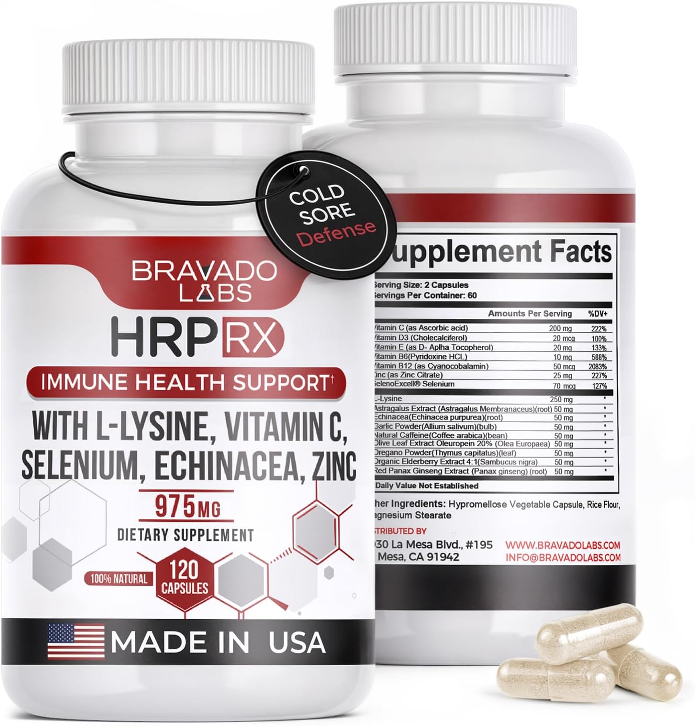 L-Lysine 250mg Capsules for Immune & Cold Sore Support