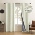CUCRAF Linen 100% Blackout Curtains for Living Room