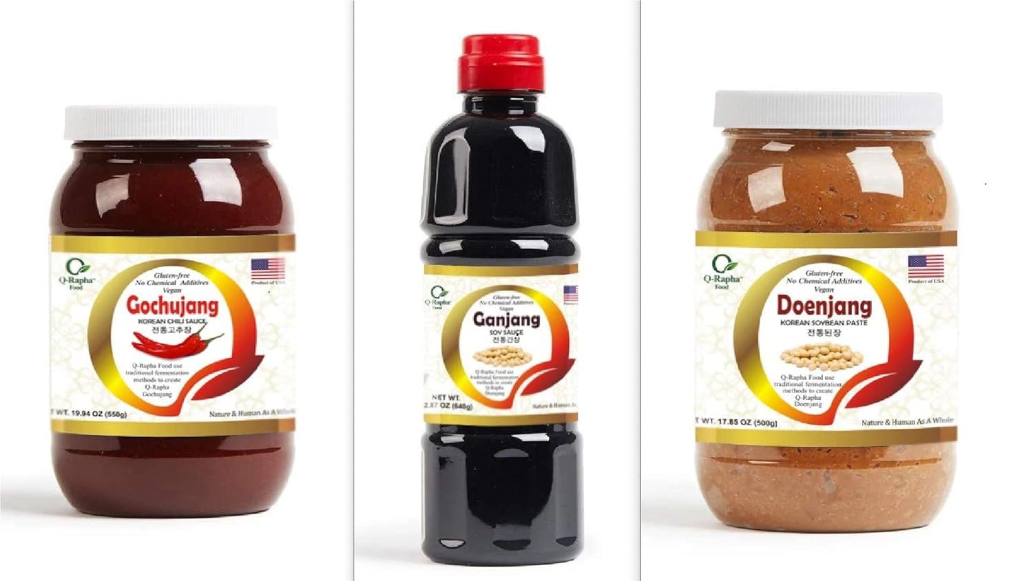Q-Rapha Premium Korean Ganjang Soy Sauce - Gluten-Free & Aged