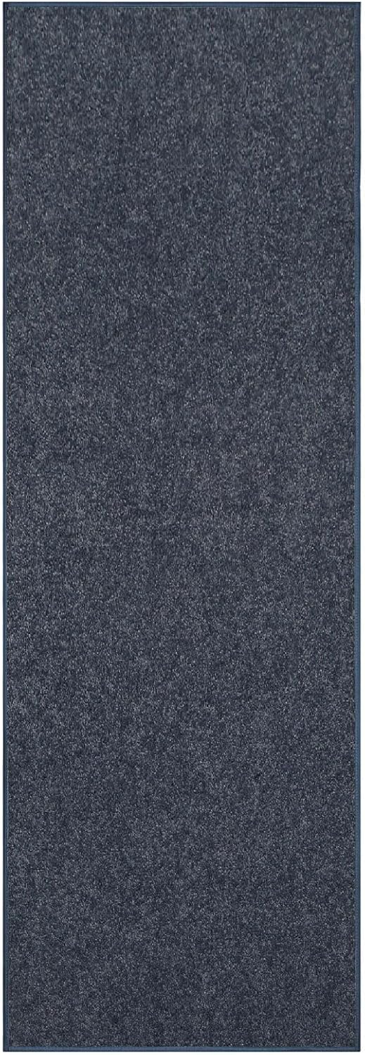 Pet Friendly Solid Color Area Rugs in Petrol Blue for Home
