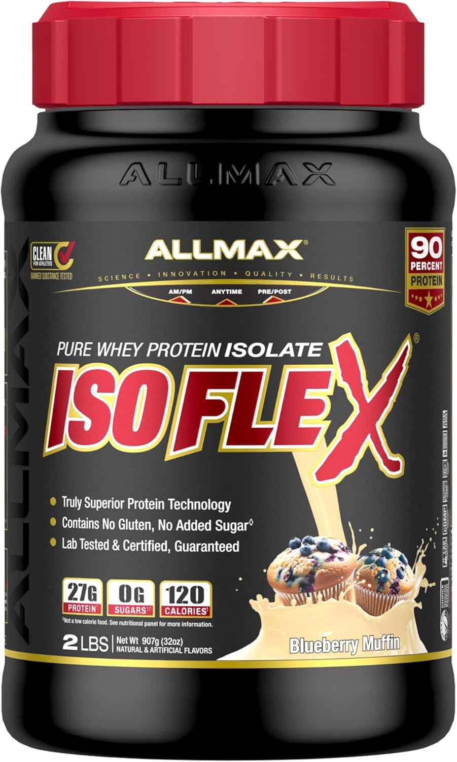 ALLMAX ISOFLEX Whey Protein Isolate - Blueberry Muffin Flavor