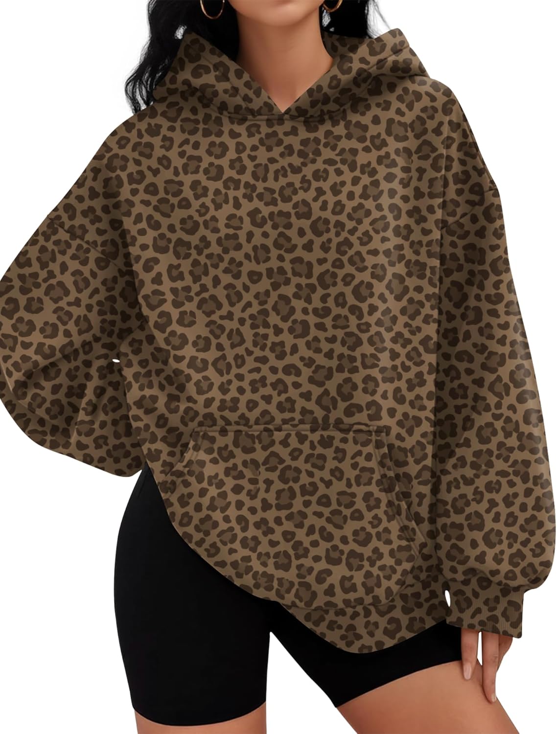 LOMON Oversized Hoodies for Women Casual Fleece Pullover Tops