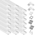 20-Pack 6.6ft U Shape LED Aluminum Channel System - Diffused Lighting