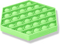 Hexagon Push Pop Fidget Toy Bubble Sensory for Anxiety Relief (Green