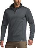 CQR Men's Thermal Fleece Quarter Zip Sweater - Warm, Stretchable Fit