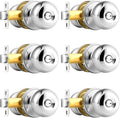 Probrico Privacy Bed/Bath Knobs Polished Chrome - Interior Door Locks