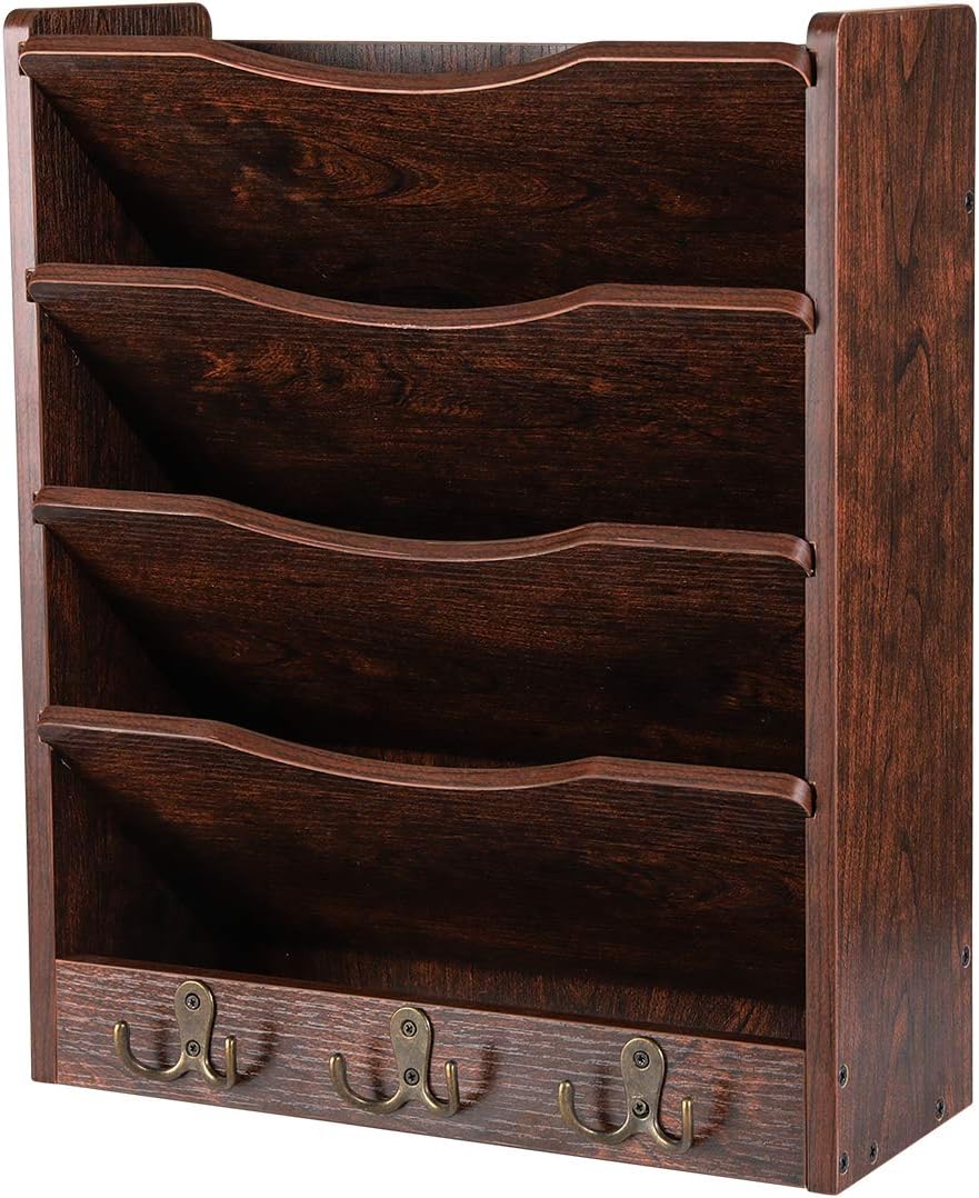 PAG 5-Tier Wall File Holder for Organizing Mail and Documents