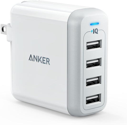 Anker 40W 4-Port USB Charger - Rapidly Charge Multiple Devices!