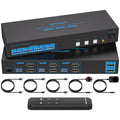 HDMI KVM Switch Dual Monitor 3 Computers 4K@60Hz - Dual Screen KVM