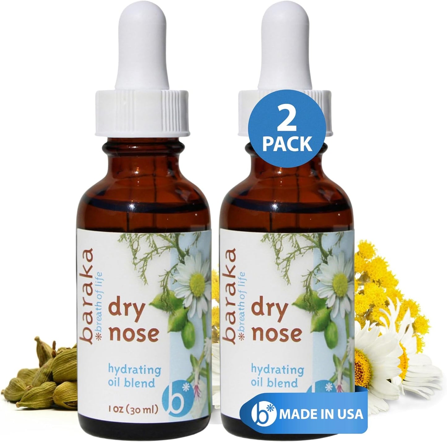 Baraka Dry Nose Nasal Moisturizer - Organic Essential Oils