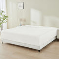 King Size Bamboo Rayon Fitted Sheet - 16 in Pocket Cream White