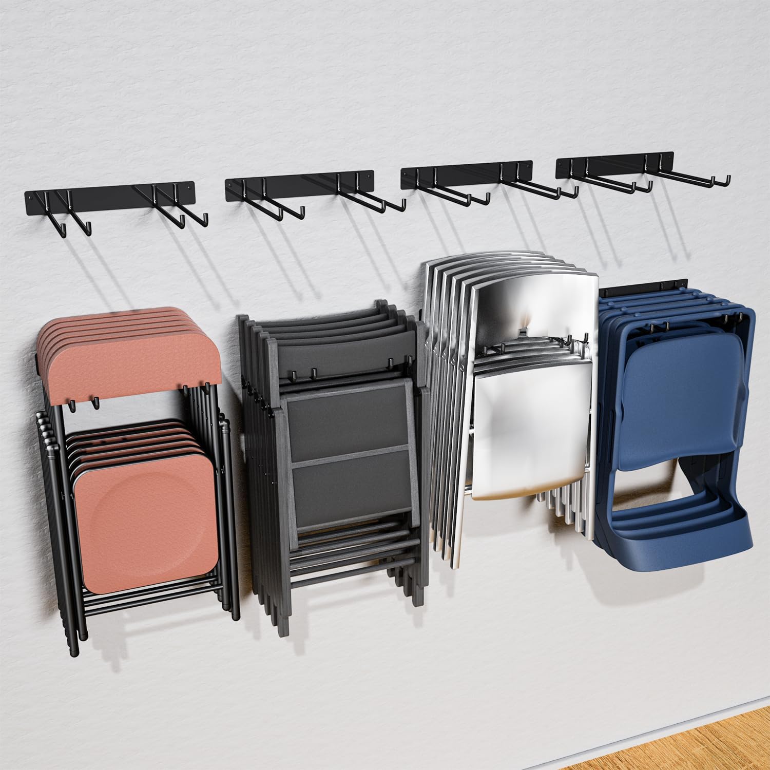YYR Folding Chair Storage Rack for Easy Garage Organization