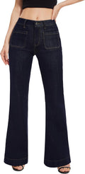 FLYING BANANA Flare High Waisted Bell Bottom Jeans (Style VFK6)