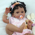 20 in Reborn Baby Doll Black Girl Lifelike Newborn Doll - Soft