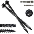 #14 x 4 Wood Structural Screws 100 Pack - Rust Resistant Timber Screws