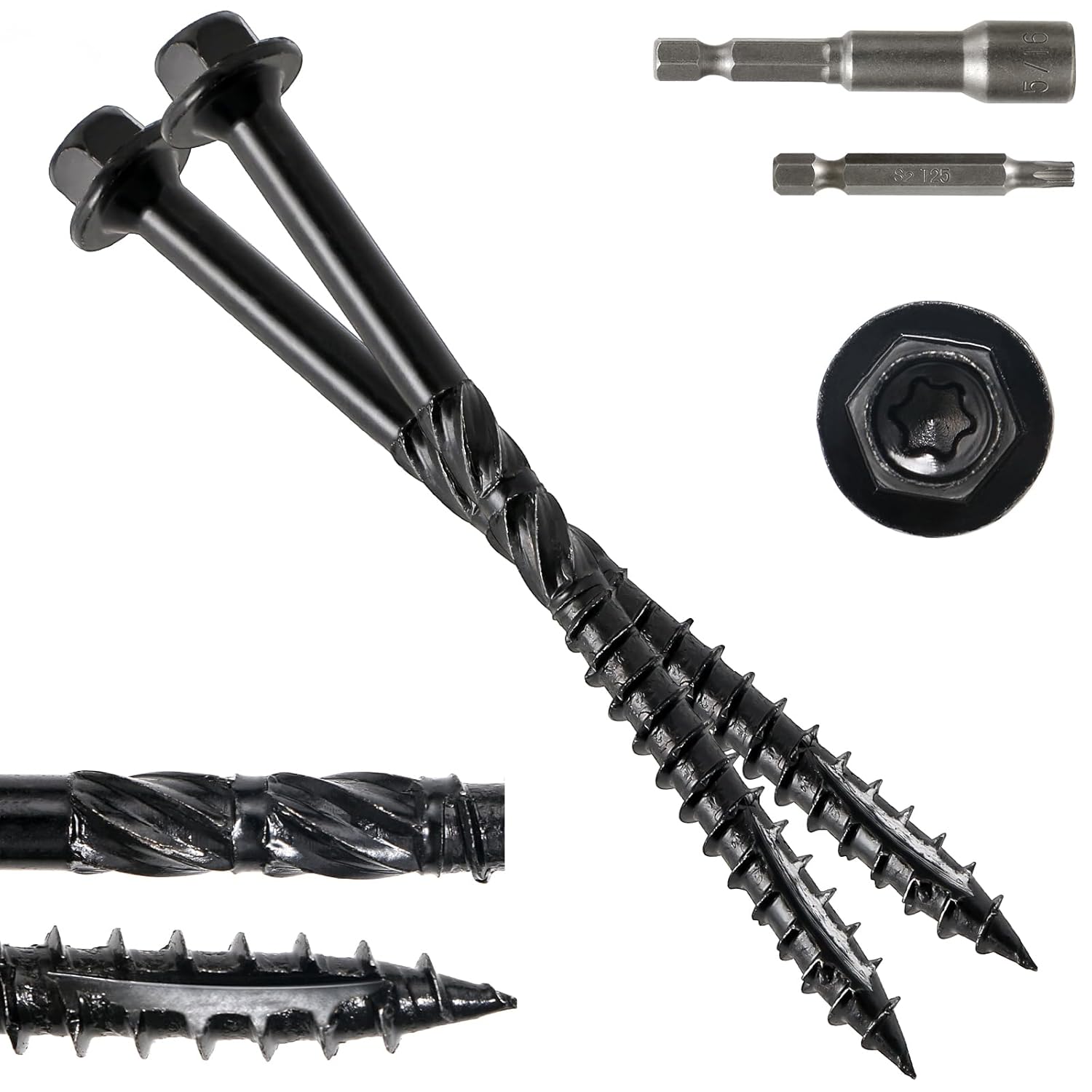 Wood Structural Screws 100 Pack for Timber and Landscaping Use